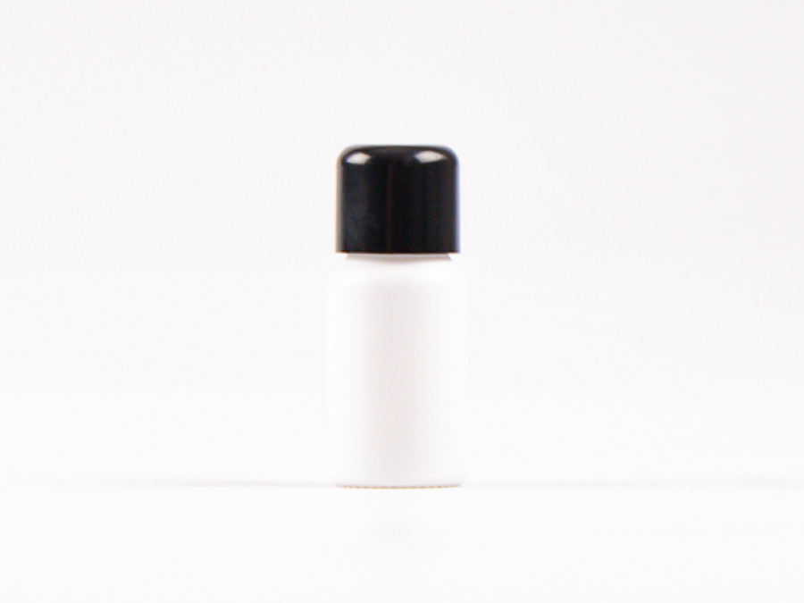 Weissglasflasche 10ml, mit Schraubverschluss schwarz